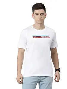 TVS Racing Round Neck T Shirts-Premium 100% Cotton Jersey, Versatile T Shirt for Men, Ideal for Gym, Casual Wear & More-Mercerised Yarn for Extra Durability-Easy to Wear & Wash (Type-4 White-S)