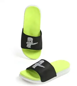 TOMSY CHOICE MASMELO Men's soft Slippers Flip Flops Clogs Crocks in exciting color for Daily Use, Size 6 (Greeen)