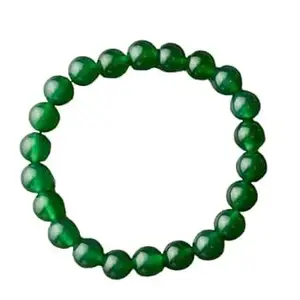 FOREVER Gems Panna Bracelet Original Certified By Lab Bright Green Emerald Stone Bracelet AA++ Pachu Bracelet Healing Crystal Bracelet पन्ना रत्न ब्रेसलेट Beaded Bracelet For Men & Women