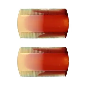Lice comb plastic single piece (Multicolor) pack of 2