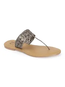 Carlton London Women Sandal,Pewter,UK-6