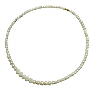 ELITE MARKETING Garments Pearl Necklace Moti Mala for Women and Girls (M17)