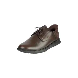 Metro Mochi Men Brown Faux Leather Formal Lace-up Shoes UK/10 EU/44(71-270)