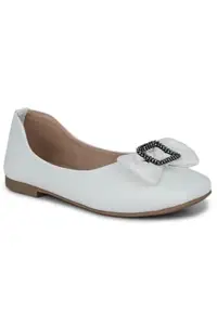 Shezone Women's White Color Bellies (458_White_41)