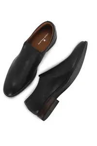 Louis Philippe Mens LPSCSMUFS00333 Black Formal Slip-on Shoes - 43 EU (LPSCSMUFS00333)