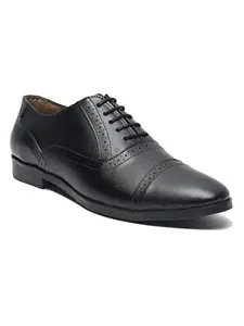 TEAKWOOD LEATHERS Black Men Solid Brogues_Size 41