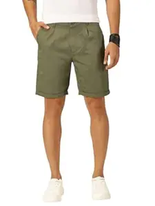 Thomas Scott Men's | Solid | Mid Rise | Light Weight | 100% Cotton | Casual | Chino | Shorts for Men
