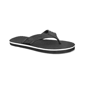 Bluepop Primium casual comfortable and anti skid sole slippers for men (Black, 6)