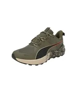 Puma Unisex-Adult Reflect Lite Trail Landslide Dark Olive-Olive-Toasted Almond Running Shoe - 6 UK (31011201)