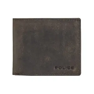 Police Men's Pure Leather Wallet (Brown)