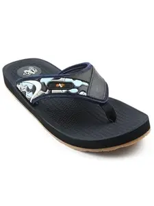 Liberty A-HA ANCO-7 Casual Slippers for Men With PVC Sole | Rubber Outsole Comfortable & Lightweight | Latest & Trendy Design | Synthetic Insole | Stylish Footwear Cushioned Footbed (Navy Blue 44EU)