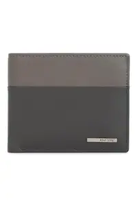 Allen Solly Men Grey Patterned Leather Wallet