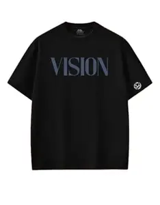 THE BLACK SOULED Vision Graphic Printed Oversized T-Shirt | Unisex Trendy Loose Fit Casual Wear T-Shirt