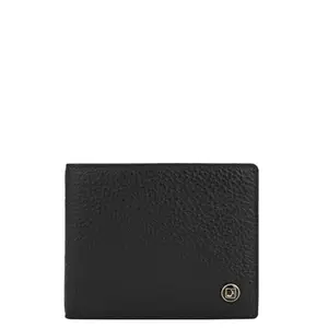 Da Milano RFID Protected Leather Wallet for Men with Card Slot - Black