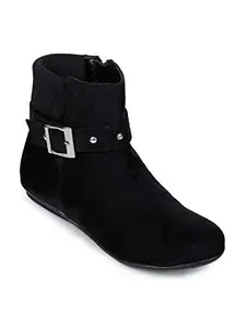 Bruno Manetti Women Black Velvet Boots