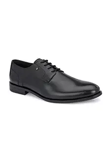 San Frissco Men's Formal Shoes Leather Oxfords Lace Up Footwear Cushioned Footbed with TPR Sole Lightweight, Flexible and Stylish for Office, Wedding, Parties and Dailywear - 10 (Black)