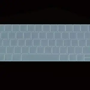 Saco Chiclet Keyboard Skin for Apple MacBook Pro 13 MacBook Pro 15 with Multi-Touch Bar and Retina Laptops (Transparent)