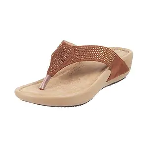 Mochi Womens Synthetic Antic Gold Slippers (Size (3 UK (36 EU))