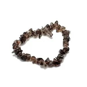 Smoky Quartz Bracelet Gemstone Chips - Natural Crystals Stretchy Bracelets - Chip Bracelets - Chakra Healing Crystal Chip