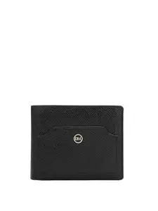 Da Milano Genuine Leather Black Bifold Men Wallet with Multicard Slot