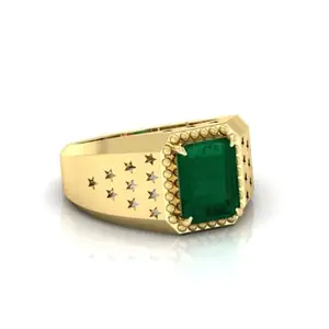 Panna (Emerald) Original Stone Adjustable Ring For Men And Women With Lab Certified A6