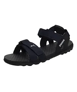Puma mens Smooth Black-Navy Blazer Sandal - 8 UK (38692101)
