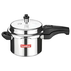 ANANTHA Perfect Non-Induction Base Outer Lid Aluminium Pressure Cooker, 3 Litres