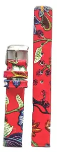 Beau Ties smooth Silicone changable watch strap Design no 18. Color- Red, Size - 14 mm