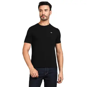 Royal Enfield RE Stencil Spray T-Shirt Black (3XL) 48 CM | Material: 100% Cotton | Fabric: Jersey 190.0 GSM | Type: Crewneck | Style : RE Stencil Spray CN | Gender: Men's
