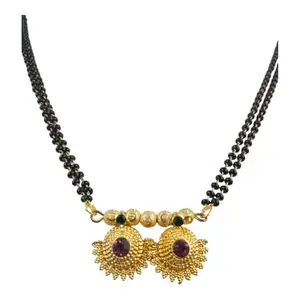 Swaroop Designer Simple Black Bead Daily Use Vati Maharashtrian Wati Mangalsutra Designe 12