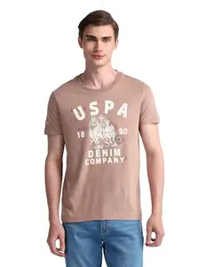 US POLO ASS. Men's Letter Print Fitted T-Shirt (UDTSH2370_White