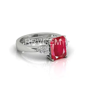 MBVGEMS Natural Ruby RING 8.50 Ratti Certified Handcrafted Finger Ring With Beautifull Stone manik RING panchdhatu for Men and Women LAB - CERTIFIED