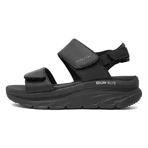 Skechers-D'LUX WALKER - FRESH OUTLOOK-Women's Fashion Sandals-119817-BBK-BLACK UK6