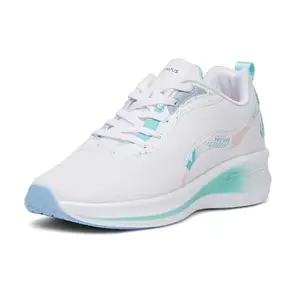 Campus Women's Sophia Running Shoes WHT/L.S. GRN - 5UK/India
