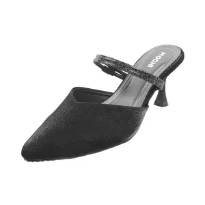 Mochi Women Black Formal Synthetic Sandals Uk/6 Eu/39 (31-440)
