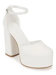 TRUFFLE COLLECTION Women's TB5 White PU Fashion Sandals - UK 5