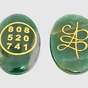 Galaxy Gem Stone Zibu Symbol for Prosperity and to Attract Money | Green Jade Money Coin