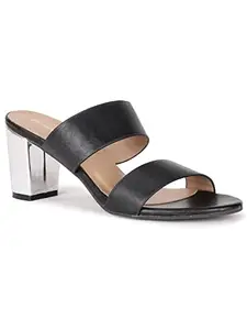 Bata Women's Block Heel Sandal - BLACK (7 UK) (7616026)