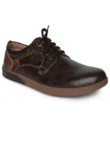 Buckaroo Clareta crumbald Leather Brown Casual Shoes for Mens: Size UK 9