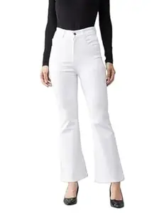 ADBUCKS Women's Wide Leg Fit Mid Rise Bootcut Jeans Bell Bottom Jeans II Wide Leg