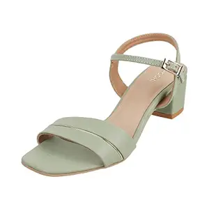 Mochi Women Light Green Synthetic Sandals,EU/39 UK/5 (40-2457)