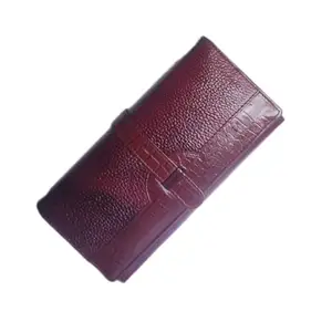 Woman Leather Wallet/Clutch (Classic, Maroon)