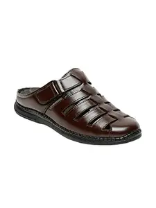 TEAKWOOD LEATHERS Teakwood Genuine Leather Casual Sandals & Slippers Footwear for Men(Brown, 40)