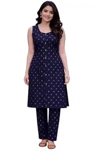 Women’s Printed Kurta with Pants Set