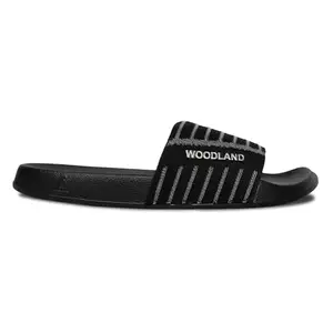 Woodland Men's Black PU slipper-6 UK (40EURO) (OSLD 6370024)