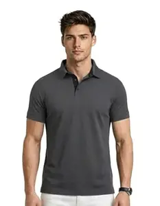 AWG ALL WEATHER GEAR Collar Tshirts | Half Sleeves Plain-Regular Fit | Dryfit Solid Polo T-Shirt | Sports wear Casual Tees | Moisture Wicking Activewear | Lightweight Quick Dry Gym & Running Polo