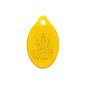 Muthoot PAPPACHAN Swarnavarsham 24K (999) Yellow Gold Oval Laxmi Pendant 5 Gram