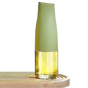 Drumstone 10 ���������� ���������������� Automatic Oil Dispenser Bottle with Gravity-Assist Lid | 500ml Leak-Proof Vinegar & Olive Oil Pourer | Cuboid Design, BPA-Free Plastic with Silica Gel Spout