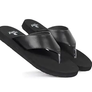 DR STTEP Men's Black Synthetic Slip-on Diabetic and Orthopaedic Comfort Ortho Slipper_10_Pack of 4