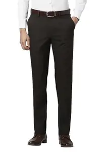 Van Heusen Men's Mid Rise Slim Fit Premium Formal Trousers | Superior Comfort | Auto-Flex Waist Band | Soft Touch